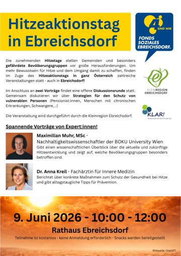 Hitzeaktionstag in Ebreichsdorf am 9.Juni 2026