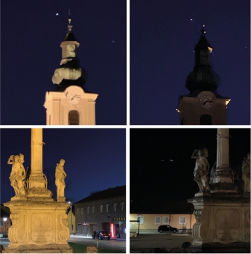 Ebreichsdorf Kirche und Mariensäule